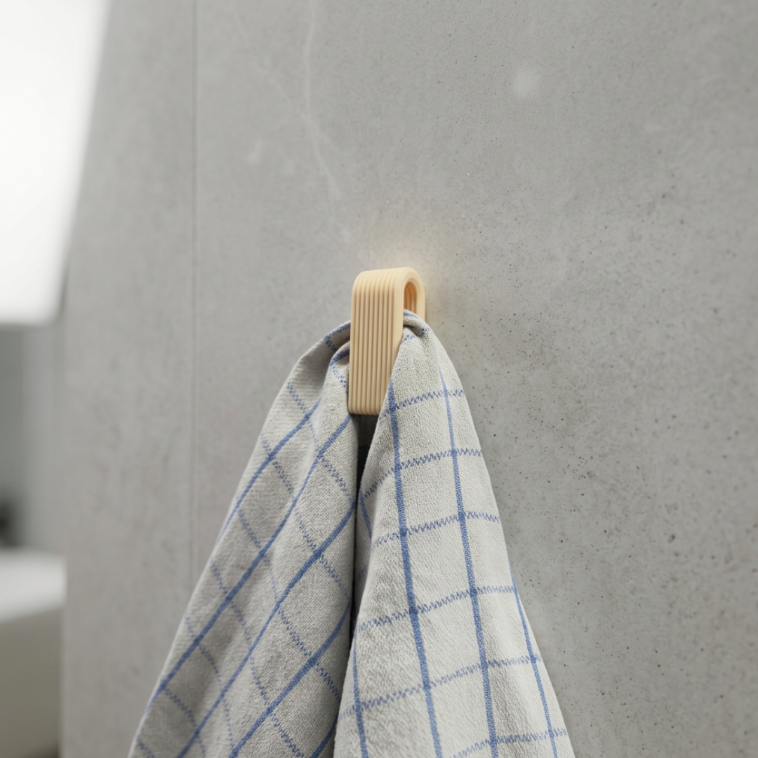4 Ganci Appendiasciugamani Minimal 3D - Design Costine Eleganti